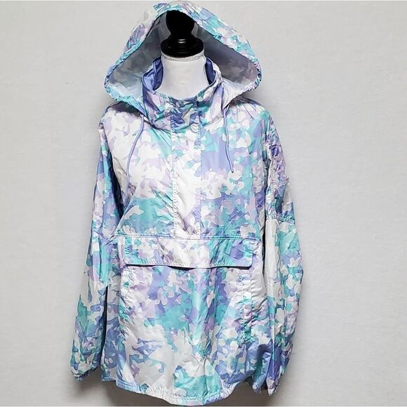 LAUREN James Ladies Pastel Camouflage Hooded Pull-over Anorak Jacket Windbreaker - Picture 2 of 15